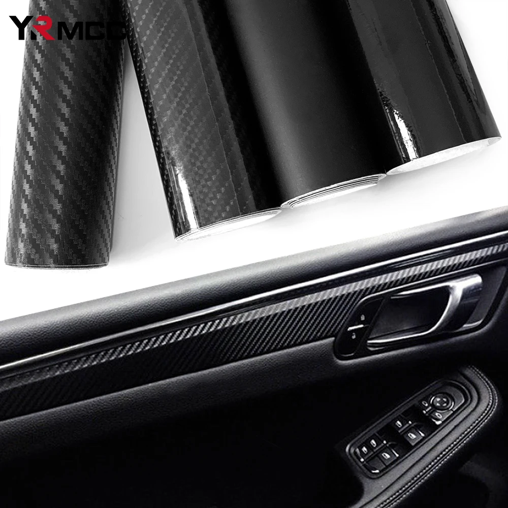 

Carbon Fiber Vinyl Covers for Car Door Protection Auto Sticker 3D Carbon Fiber Black Motorcycle Film Waterproof Car Accessories