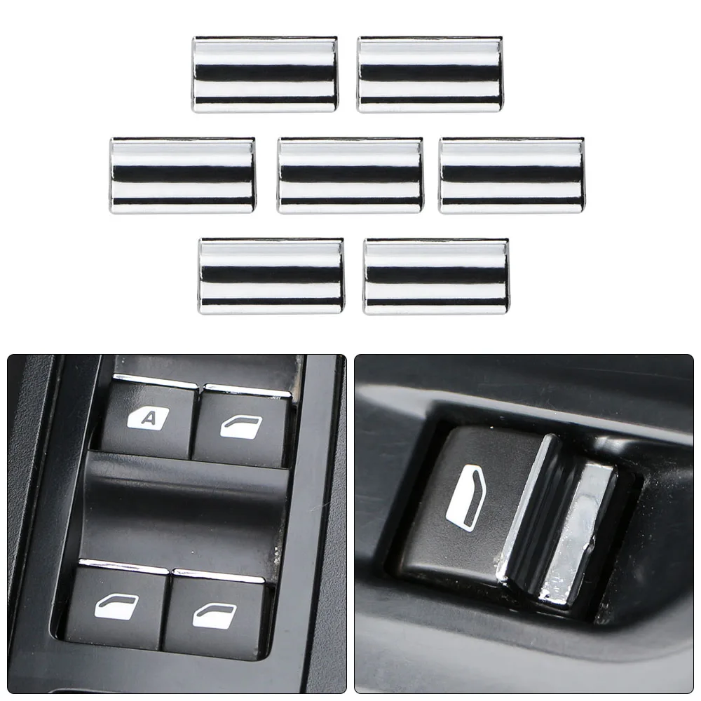 For Peugeot 208 301 508 307 407 607 408 2008 3008 5008 Citroen C4 C5 Car Window Lift Switch Button Sticker Sequin Accessories