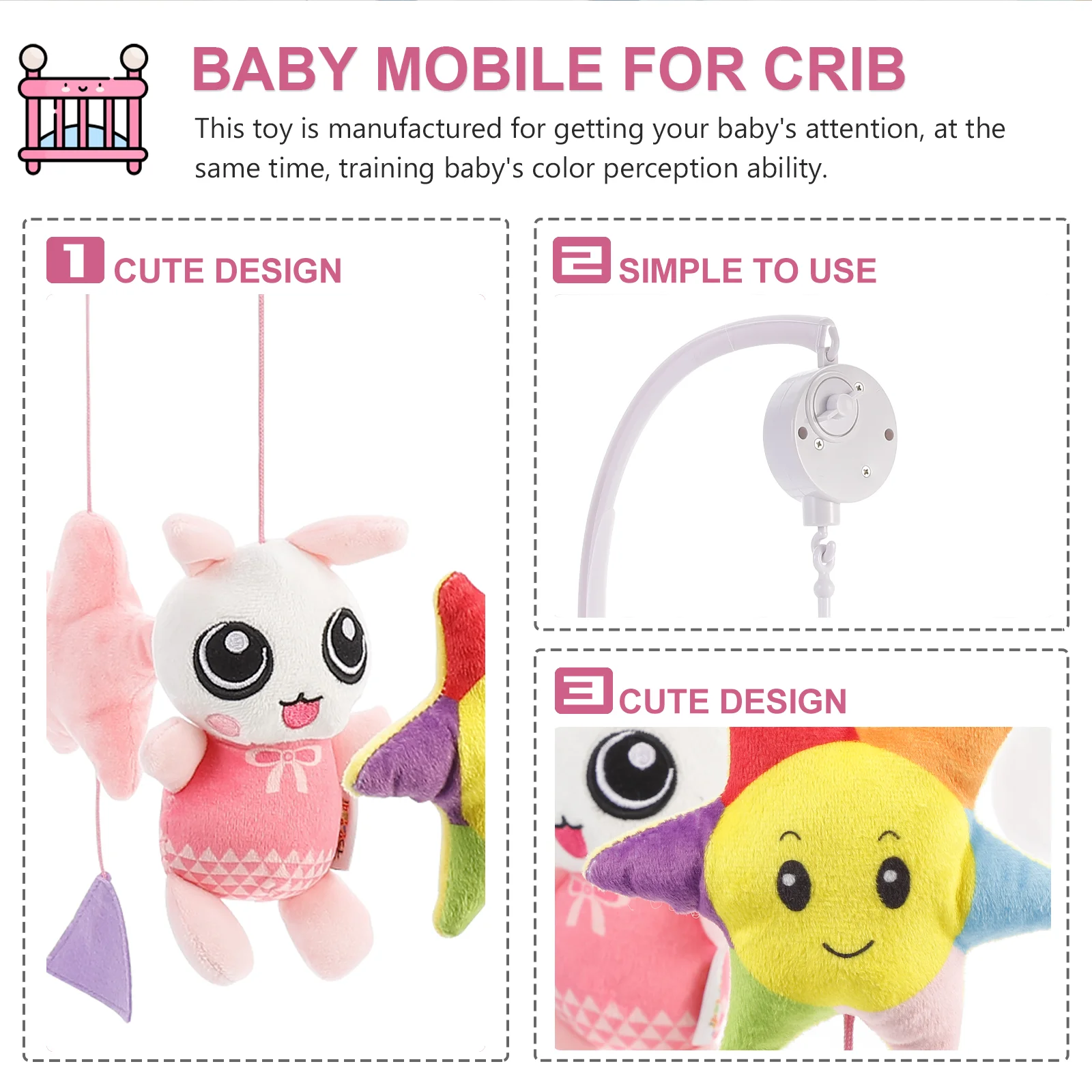 Mobile Phones Bracket Bed Bell Toy Baby for Crib Nursery Mobiles Rabbit Boy Room Decor Boys