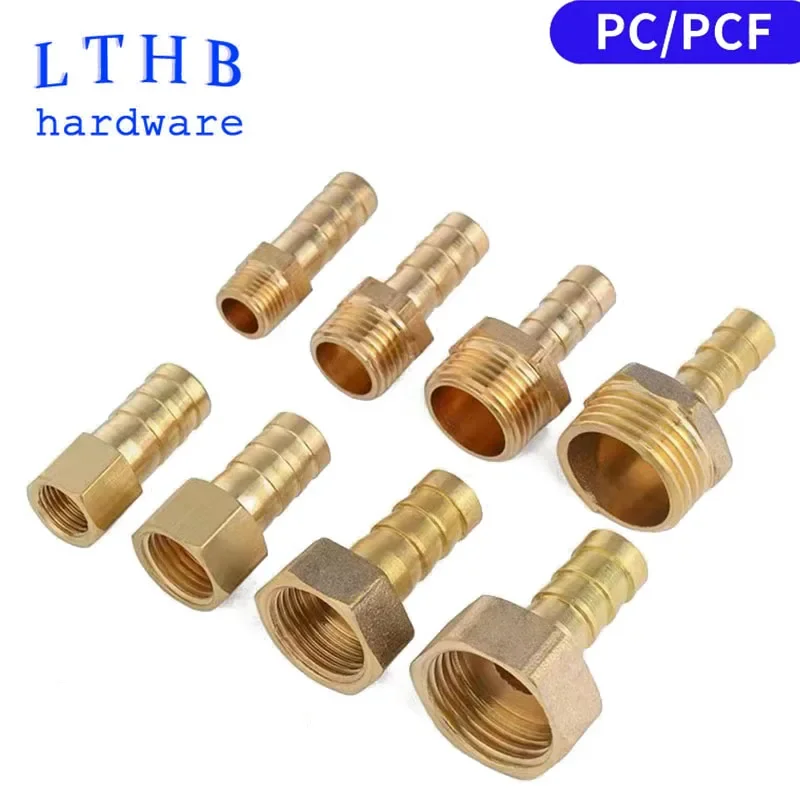 Conector Pagoda, accesorio de tubería 6 8 10 12 14mm, junta de latón, rosca de manguera, diámetro 1/4 1/8 1/2 3/8 para compresor de aire, tubería de