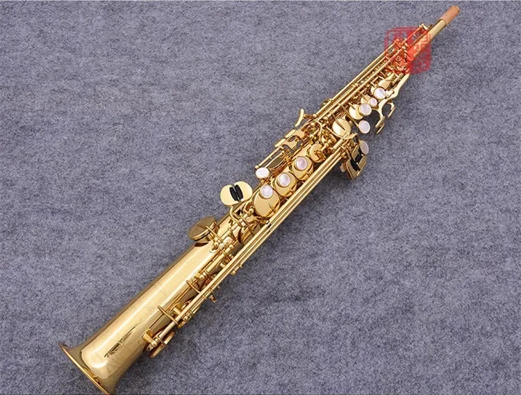 Japan Brand New S-901 Straight Soprano Saxophone B flat Musical Instruments Playing Professional Top Free shipping