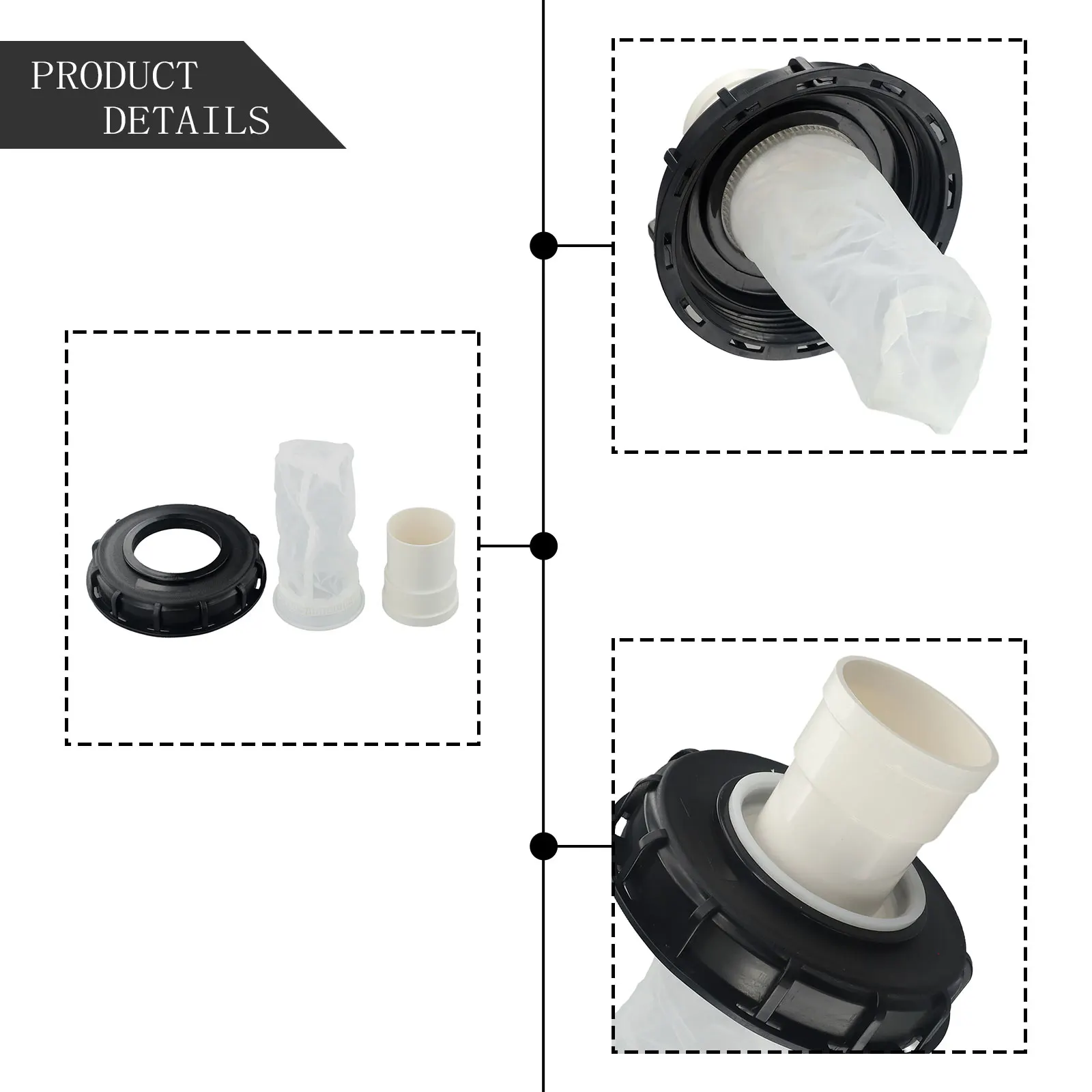 

Red DN225-245MM Ton Pail Accessories Filter Cover With Filter Filter Bag Plastic Filter Ton Pail Cover Water Tank