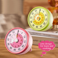 Kitchen Timer,Kitchen Countdown Cooking Timer Reminder,No Battery Required Magnetic Mechanical Timer Management Timer with stand