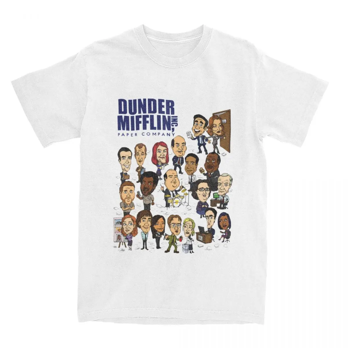 Dunder Mifflin Paper Company T-Shirt For Men Women 100%Cotton Top Tee Funny The Office Crewneck Short Sleeve