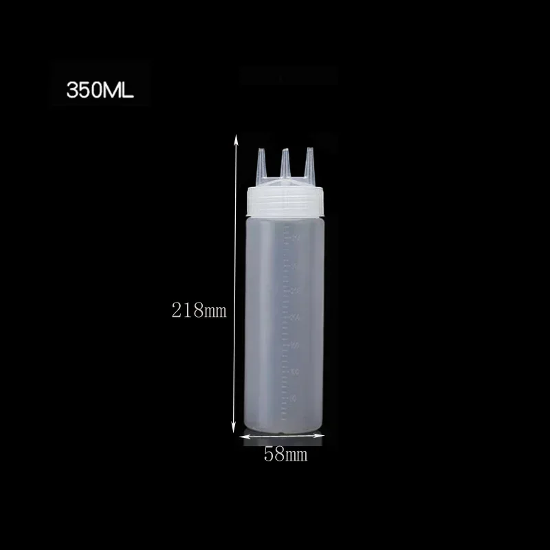 10 Stuks 120 Ml-1000 Ml Lege Plastic Sauzen Flessen Lekvrije Squirt Knijpfles Container Voor Salade ketchup Bbq Saus Siroop Olie