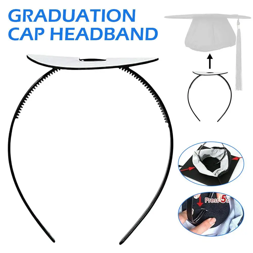 1PCS Graduation Cap Headband Graduation Headband Doctor Comfortable Hat To Clips Holder Easy Hair Use Convenient Headband O2K9