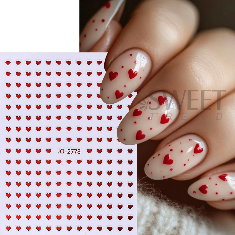 6/12 pçs bonito amor coração adesivos de unhas 3d auto-adesivo ouro prata y2k estrela decalques da arte do prego para o dia dos namorados feminino manicure