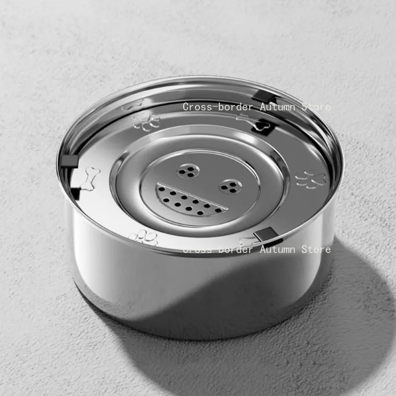 Stainless Steel Dog Water Bowl Anti-Spill Non-Slip Base Pet Water Feeder Portable Anti-Splash Dog Water Dispenser