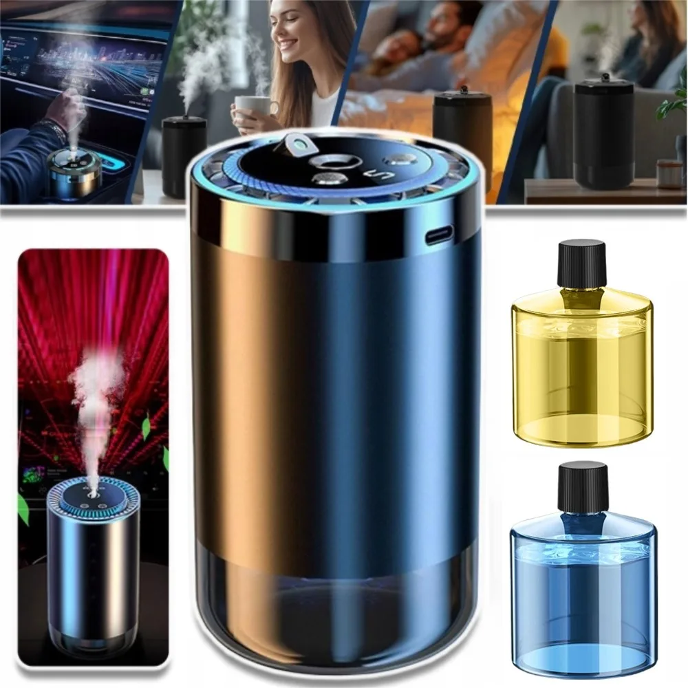 Máquina de Aromaterapia Inteligente para Carro com Ajuste Multimodo, Projeção de Céu Estrelado, Nanoatomização, Eliminação de Odor e Umidificador de Colônia