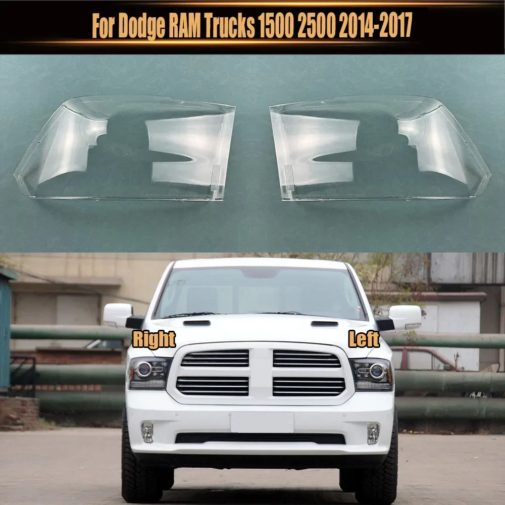 

For Dodge RAM Trucks 1500 2500 2014-2017 Headlight Shell Transparent Lampshade Headlamp Lamp Cover Auto Replacement Parts