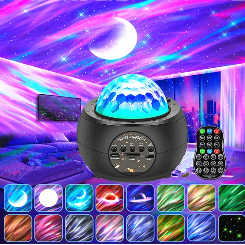 

Звезда, Галактика, Планета, проектор, ночник, 15-цветная туманность, свет звездного неба, музыка с дистанционным управлением, атмосферный свет