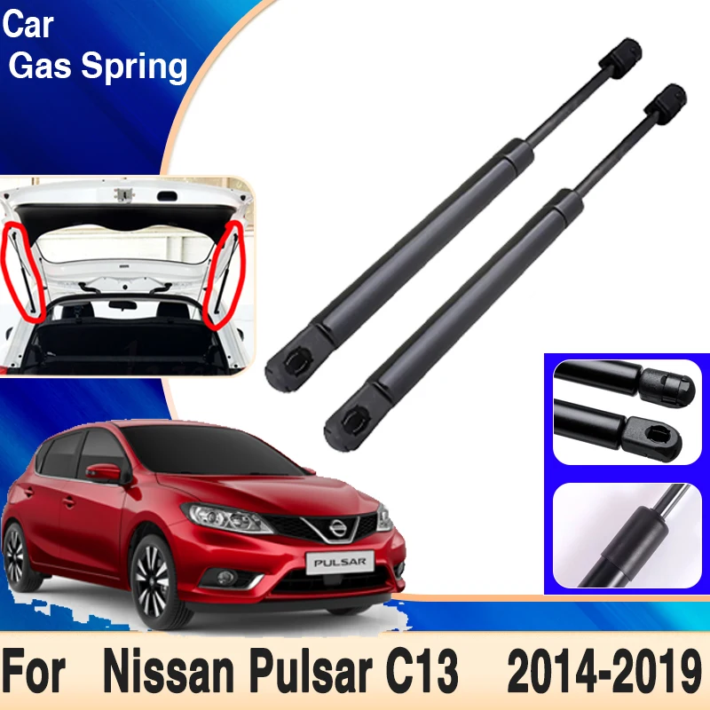 Car Trunk Hydraulic Rod For Nissan Pulsar Tiida C13 2014~2019 Car Trunk Tailgate Gas Strut Shock Strut Lift Supports Accessories