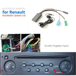 Car Bluetooth- Modules AUX- Adapters With MIC Handsfree Audio MP3 Music Adapters AUX Audio Cables For Renault-Update List Radio