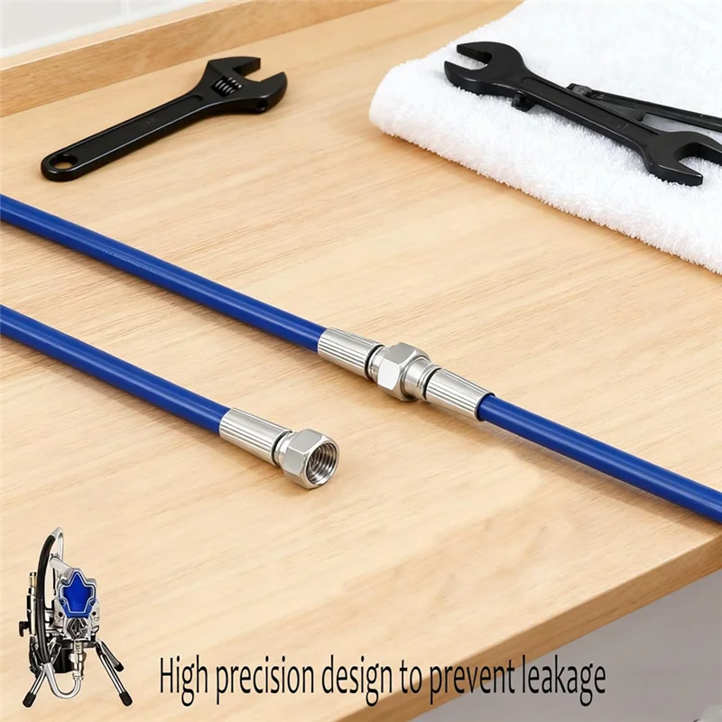 สายฉีดพ่น MCGS-For 490 495 595 390 395 พร้อมข้อต่อ 1.65 ฟุต/50 ซม. สายด้านข้างสำหรับเครื่องพ่นแบบไร้อากาศแรงดันสูง อุปกรณ์เสริมสำหรับเปลี่ยน