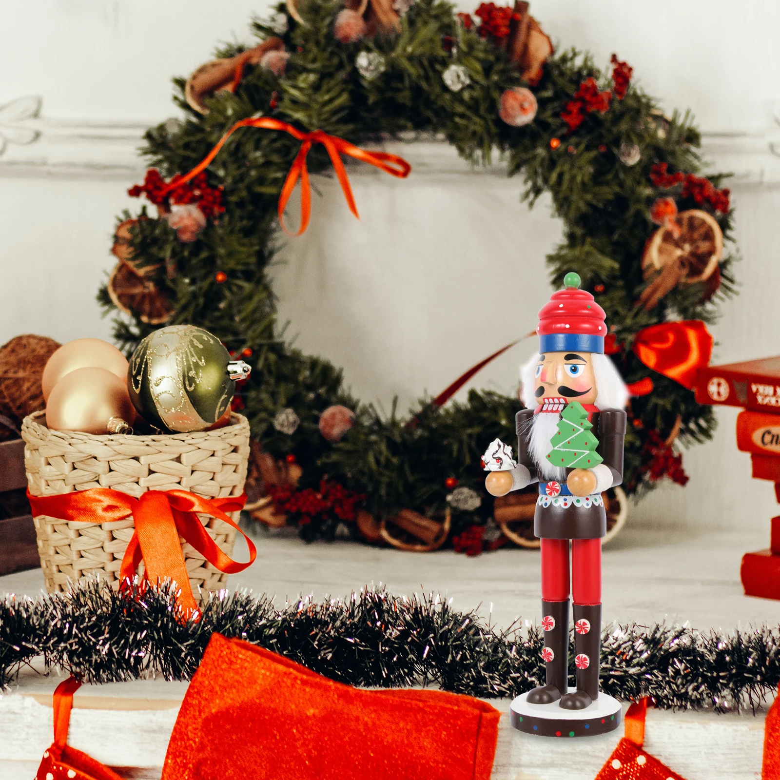 

Christmas Nutcracker Wood Figurines Colorful naments Holiday Decorations Xmas Gifts Traditional Craft Wooden Toy Collectibles
