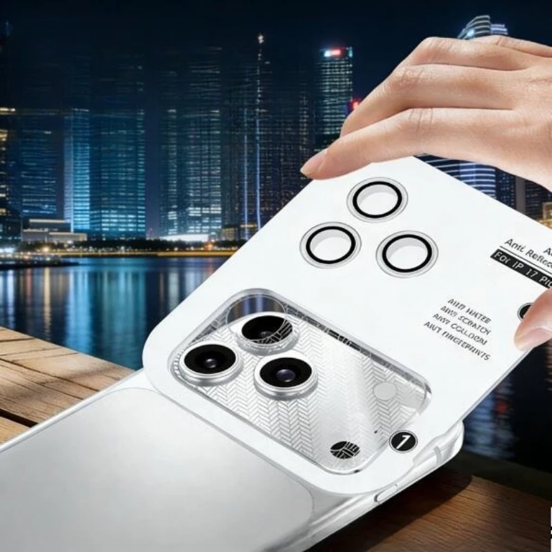 AR Ultra Thin Camera Protectors for iPhone 17 18 Pro Max 18ProMax 17ProMax Stainless Steel Base Lens Tempered Glass Film