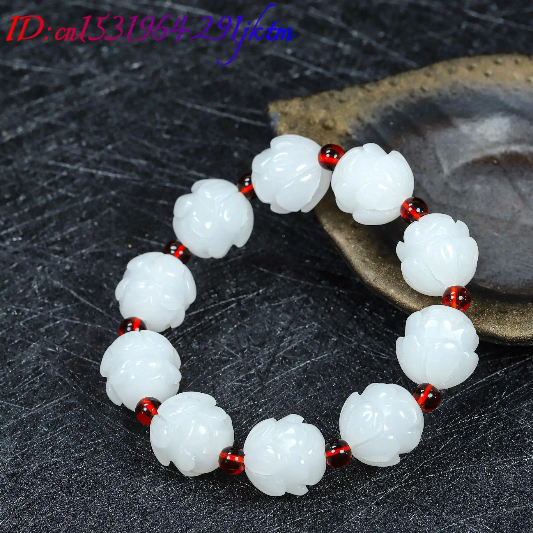 White Real Jade Lotus Bracelet Accessories Designer Jewelry Natural Bangle Amulet Fashion Talismans Gifts for Women view 5