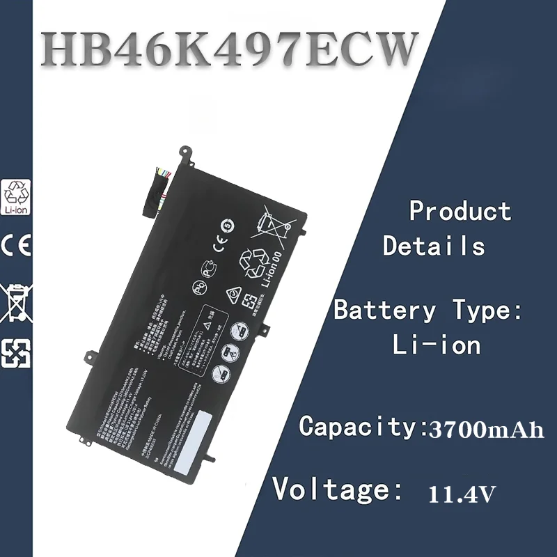 

Long-Lasting Battery for HUAWEI MateBook D 2018 | 11.4V 3700mAh | Fits HB46K497ECW PL-W19/W09 MRC-W50