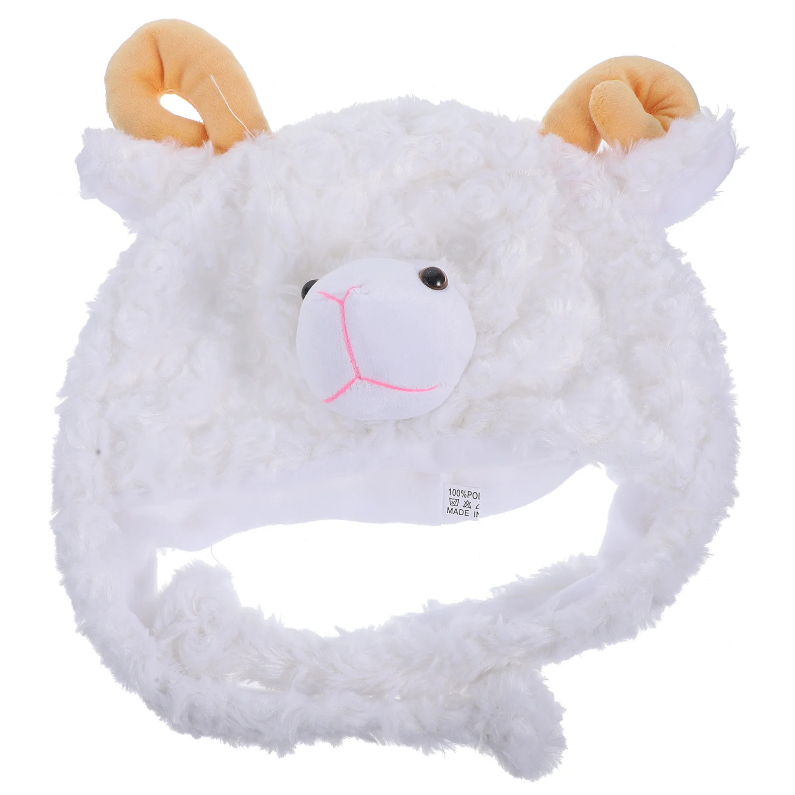 Animal Winter Hat Ski Style Soft Comfortable Hood with Earflaps Pom Pom Flaps Fits Most Children Adults Costume Accessory