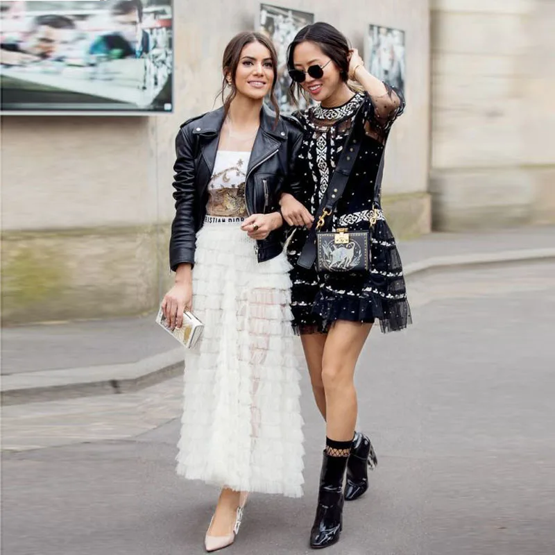 

Женская юбка-пачка до щиколотки, Модная белая юбка-макси из фатина с эффектом потертости, цвет фуксия, лето