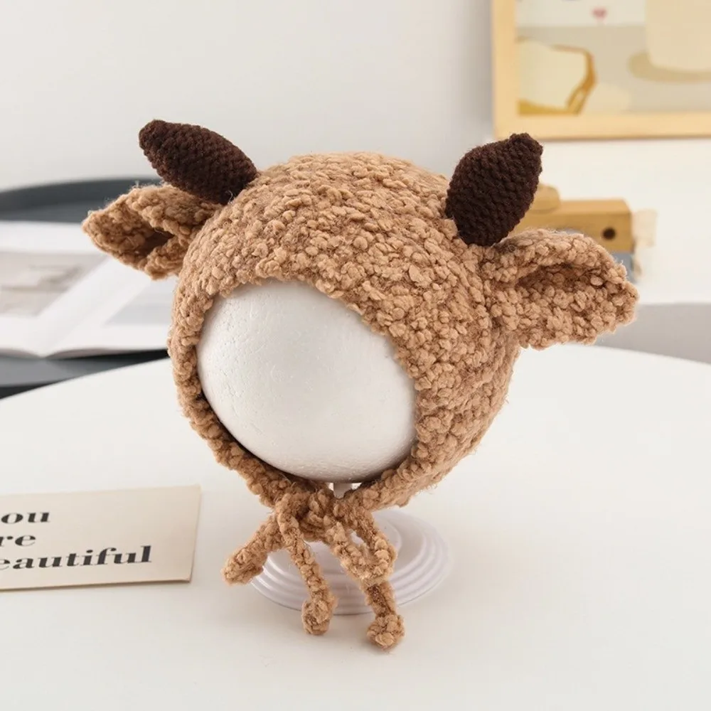 

Модная милая защитная шапка для ушей оленя, ветрозащитная толстая теплая шапка, реквизит для фотосъемки ребенка