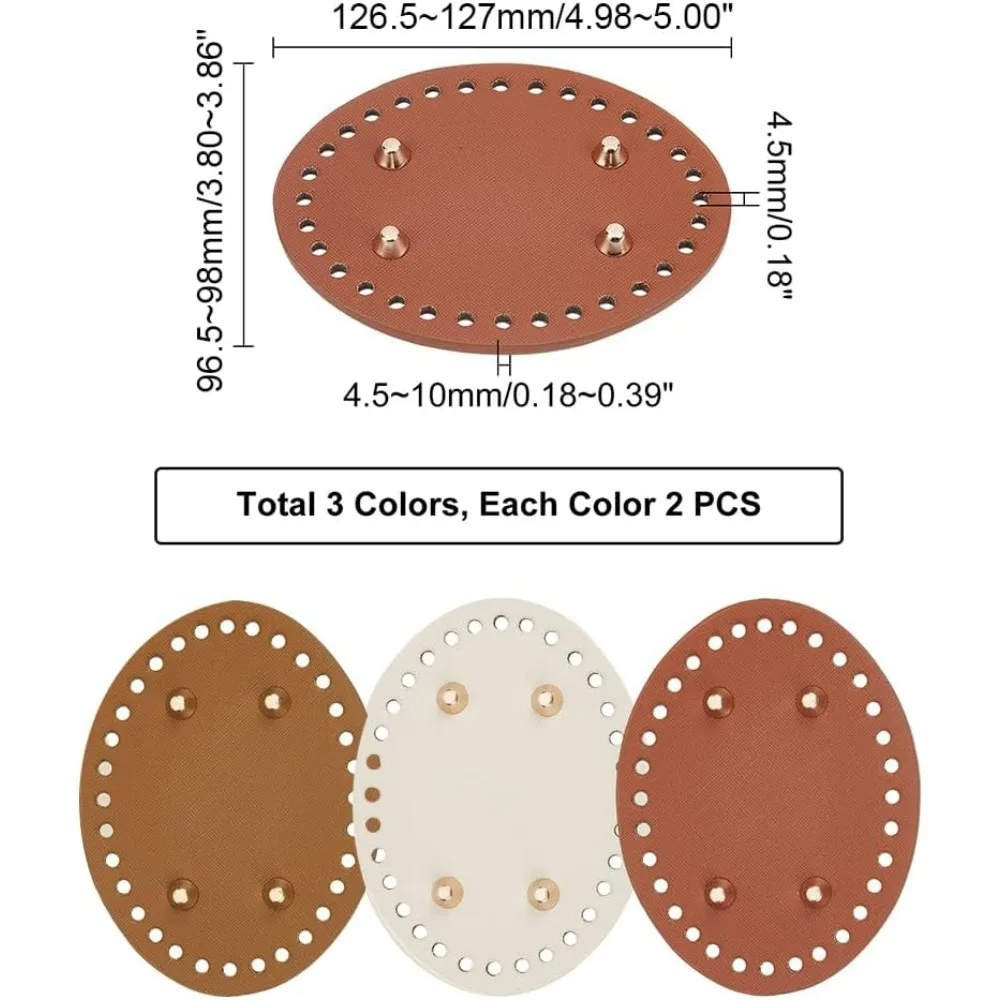 6pcs Oval Bag Bottom Shaper Pad 3 Colors 5