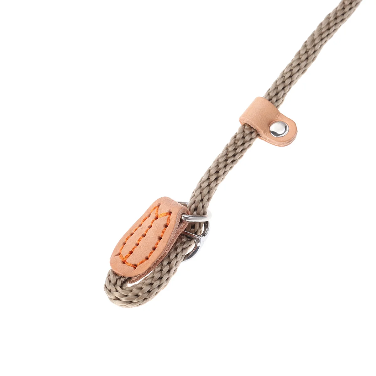 

Nylon Dog Training Leash Collar Lead Rope Beige Heavy Duty Durable Metal Buckle Neck Adjustable for Medium Large Dogs Pet