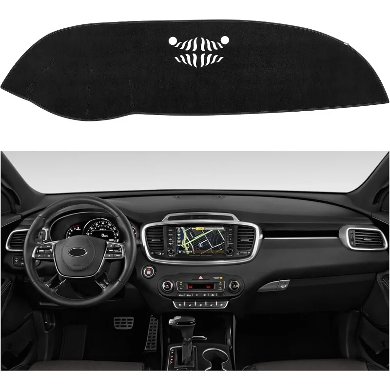 

Коврик для приборной панели, совместимый с Kia Sorento 2016-2020, коврик для приборной панели, чехлы, внутренние аксессуары, черный