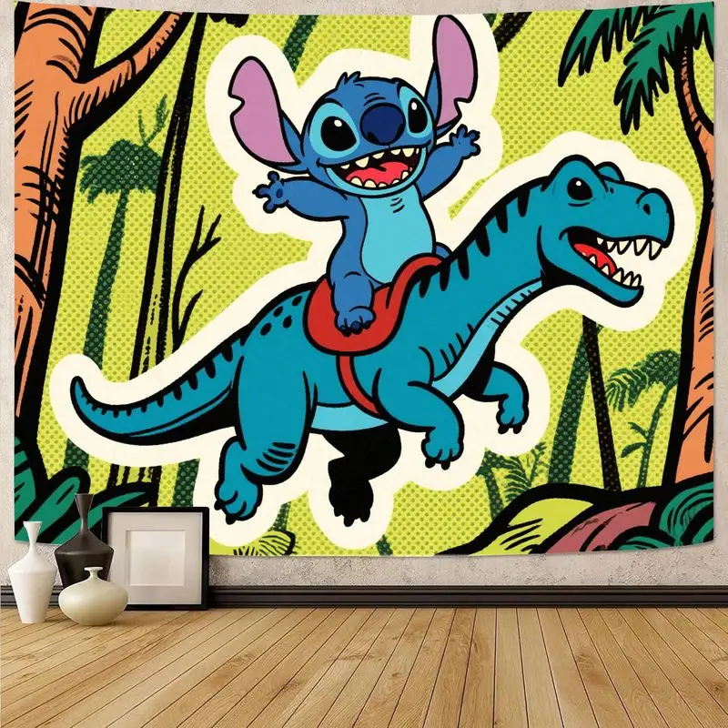 

1 шт., гобелен с изображением инопланетянина, гобелен с динозавром, красочный забавный настенный гобелен из полиэстера, идеально подходит для декора детской комнаты, подарок