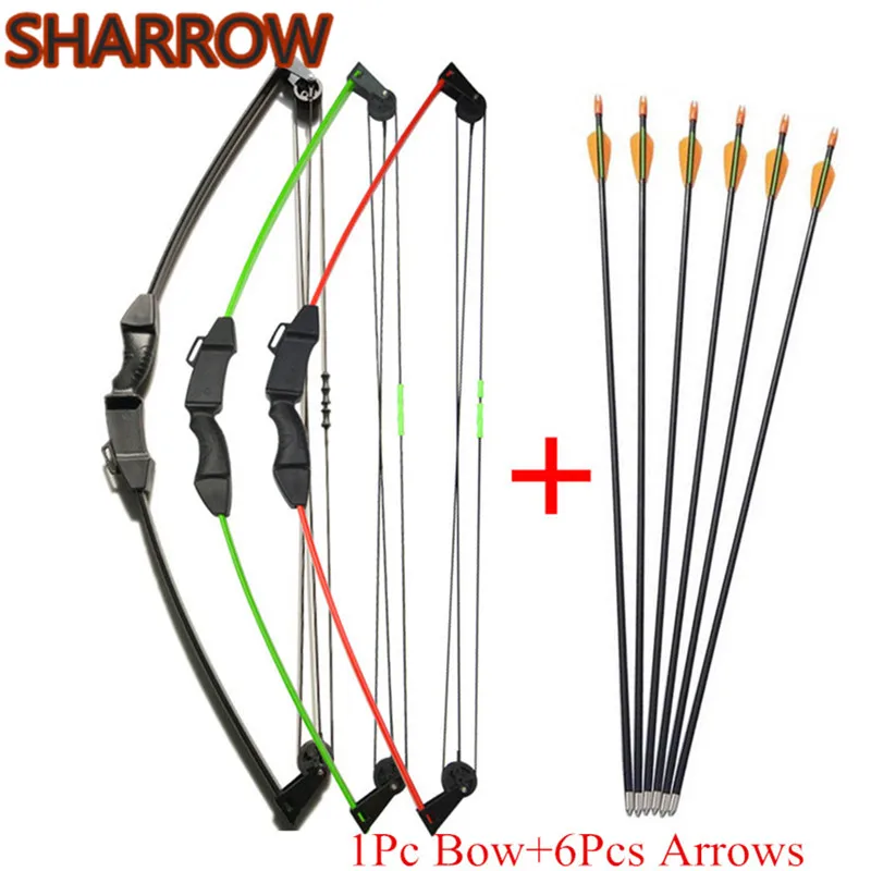 1Set Archery Youth Compound Bow Set Kids Junior Children Practice Training Gift For Outdoor Shooting Practice Target Accessories