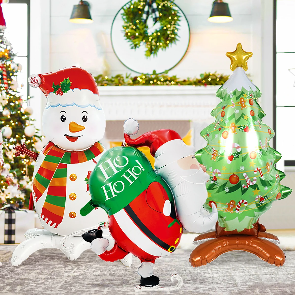 1pcs Santa Claus, Snowman, Christmas tree balloons, Christmas home decoration, New Year, birthday, Christmas decoration