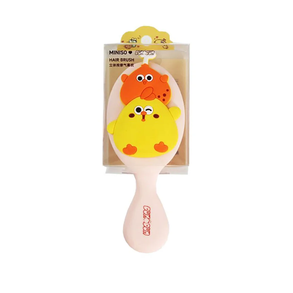 Miniso Cartoon Fun Dundun Chicken Stereoscopic Massage Comb Student Mini Portable Comb Kawaii Children's Comb Birthday Gift