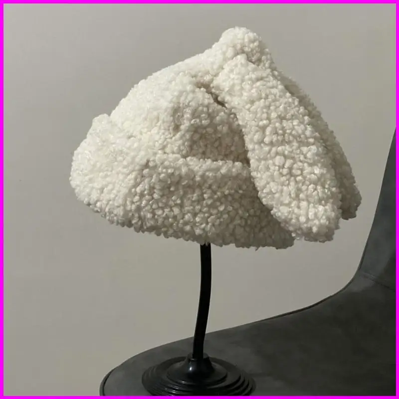 Simple Rabbit Ears Funny Knitted Winter Windproof Fashion Knitted Hat All-match