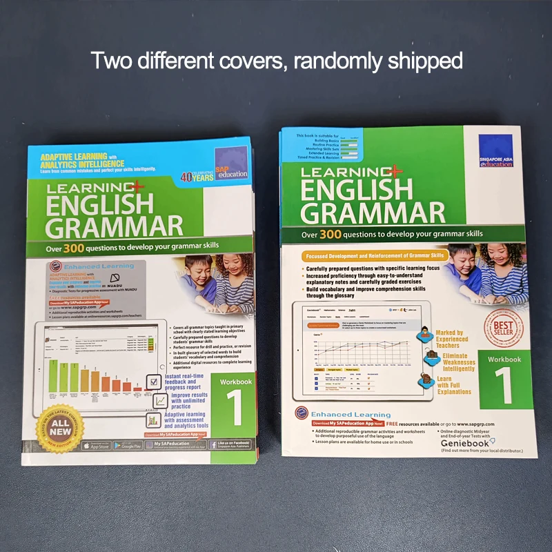 Learning English Singapore's Vocabulary Grammar Book 1-6 Grade SAP Workbook Geniebook Primary School 8-12 Year Student Homework