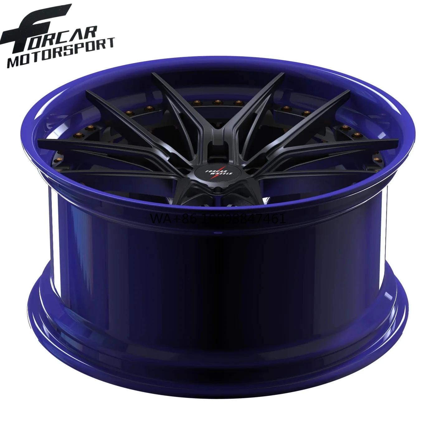 Two-Pieces Aluminum Rim Wheel Customized Forged Alloy T6061 Wheels for Personal Use