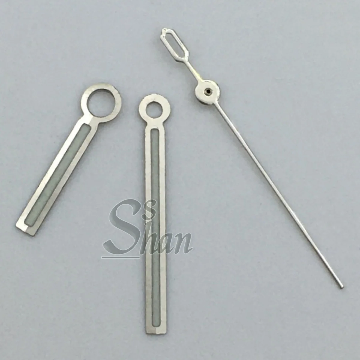 Wysokiej jakości wskazówki zegarkowe NH35 12,5*12*8mm z zielono-niebieską luminescencją, pasujące do mechanizmów NH35 i NH36, złote, srebrne, różowe złoto.