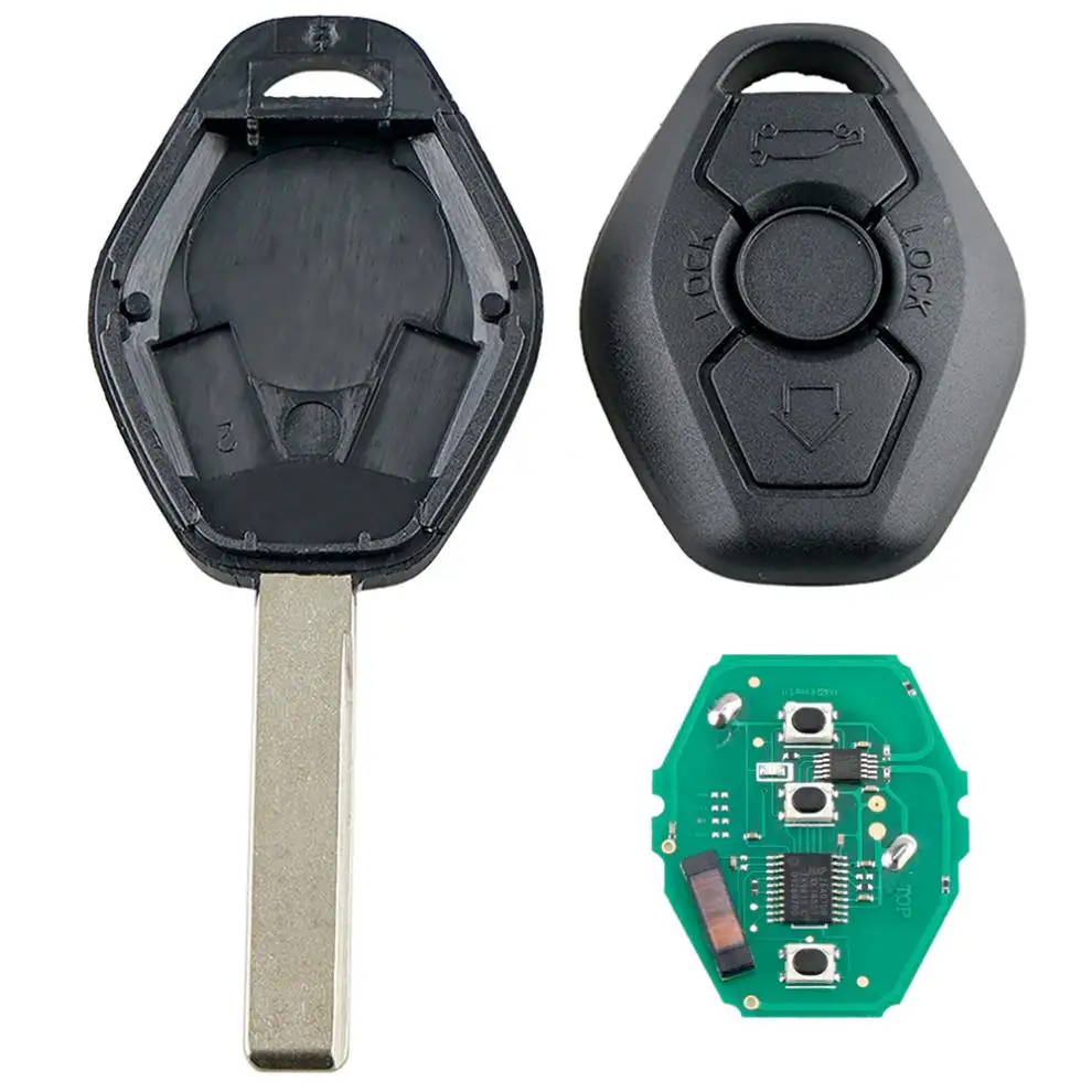 3 Buttons 315MHz Car Remote Key Shell Fob Fit for BMW CAS2 3 5 6 7 series E46 E60 E83 E53 E36 E38 ID7944 ID46 Chip Key Fob Case