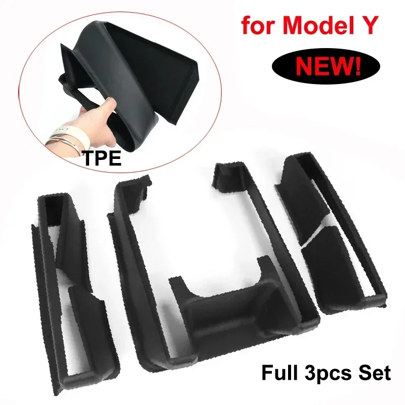 

VATSZ For Tesla Model Y 2021-2024 Under Seat Corner TPE Guard Front Seat Slide Rails Protector Cover Anti-Kick Protection Shell