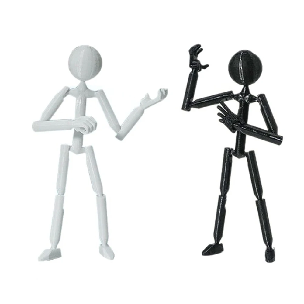 متعددة المفاصل متعددة المفاصل Stickman لعبة ثلاثية الأبعاد الطباعة نموذج دمية ثلاثية الأبعاد مطبوعة عارضة أزياء الجدة المنقولة Stickman تجميعها روبوت