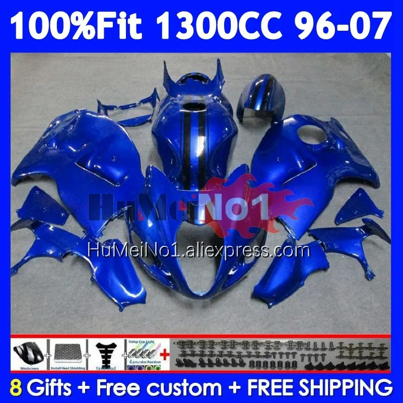 Fairing For SUZUKI Hayabusa GSXR-1300 GSXR 1300 CC 125No.26 GSXR1300 1996 Glossy blue 1997 1998 1999 2000 2001 02 03 04 05 06 07