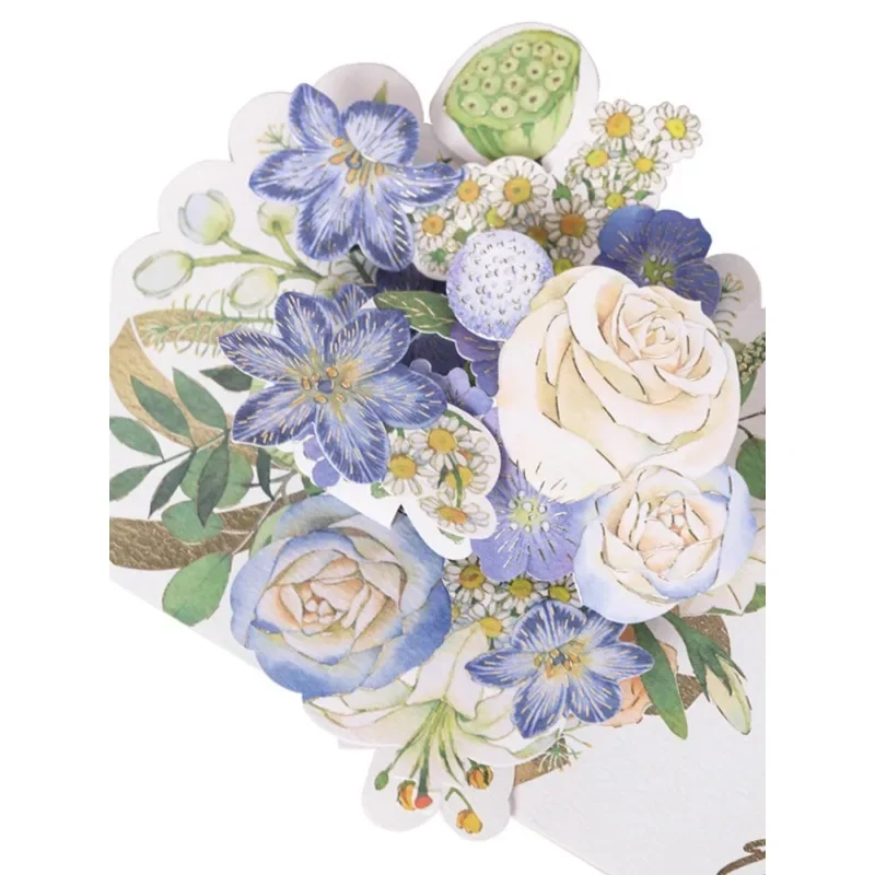

Bouquet three-dimensional greeting card Teachers' Day Thanksgiving blessings gift decoration handmade DIY high-end card