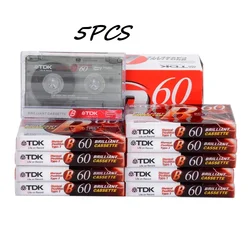 5PCS High Qulity Standard Cassette Blank Tape Player Empty 60 Minutes Magnetic Audio Tape Recording For Speech Music Recording