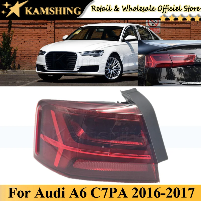 

Kamshing Outer without steering flow lights For Audi A6 C7PA 2016-2017 Rear Tail light lamp Taillights taillamps Brake Light