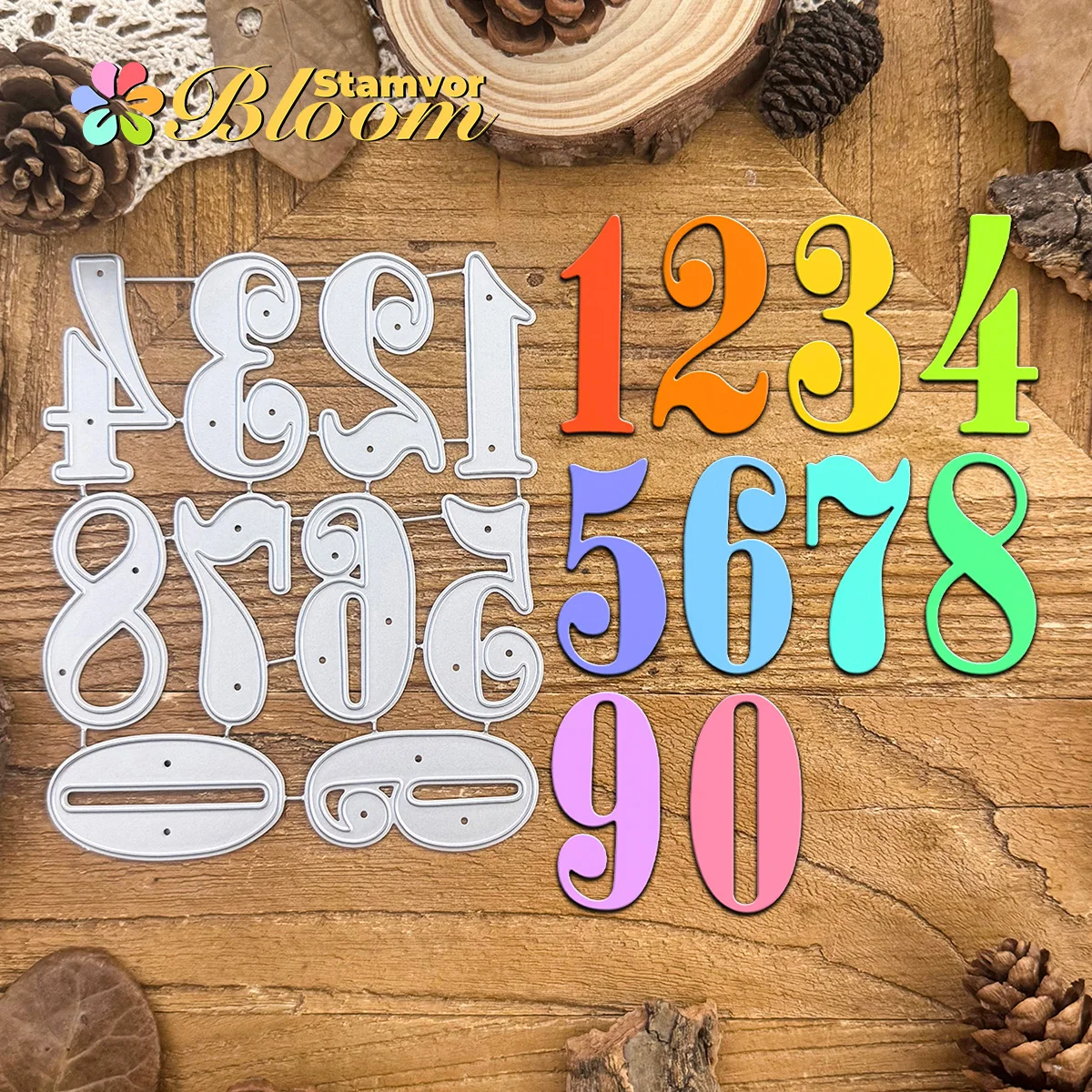 Original Lovely Basic Nützliche Zahlen von 0 bis 9 Metall-Stanzformen für Scrapbooking, dekorative Prägung