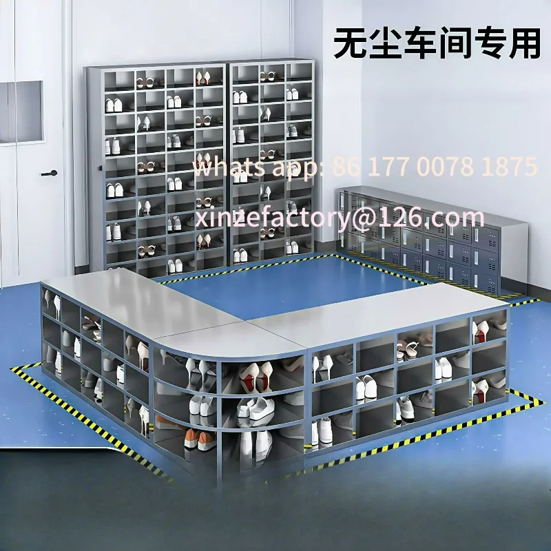 Customizable 304 dust-free workshop shoe cabinet purification workshop multi-layer shoe changing stool single and double-sided e