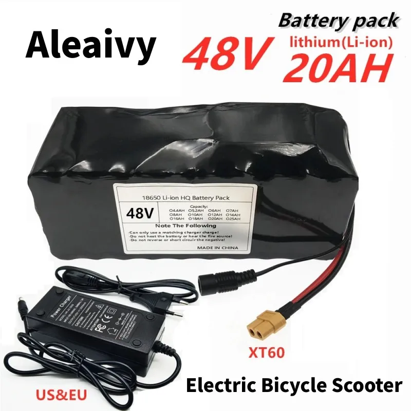 

New 48v battery pack 20Ah 1000w 13S3P Lithium-ion Battery for 54.6v Electric Bicycle Scooter with BMS Discharge+Charger 18650
