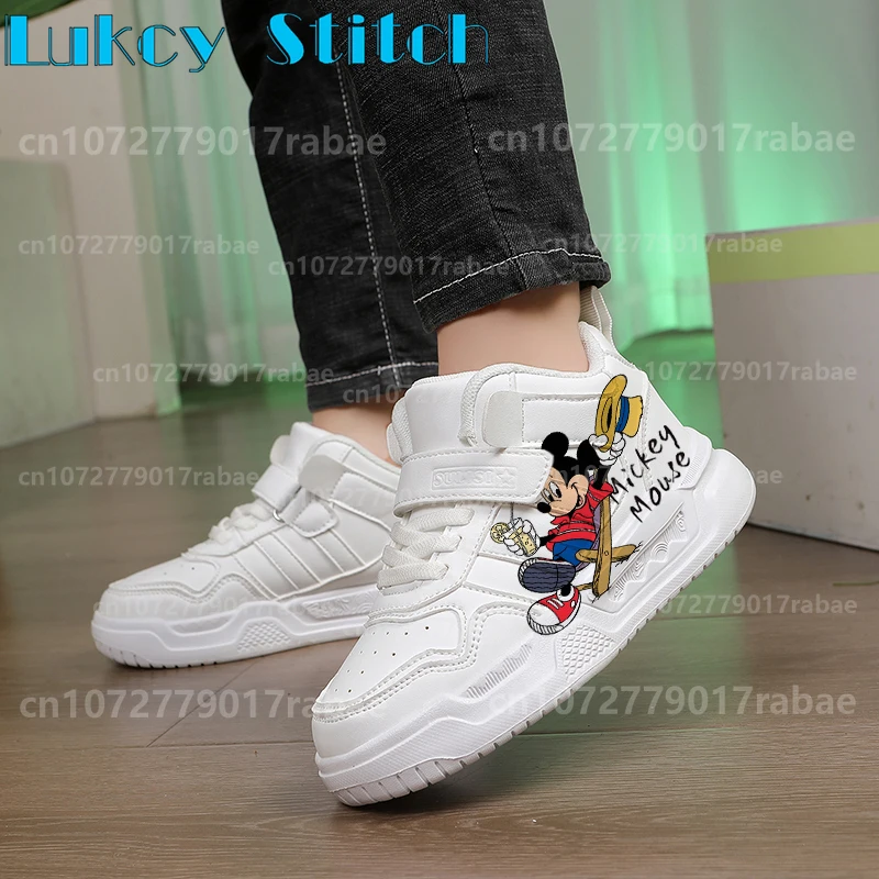 

Рождественский подарок, супер милые молодежные студенческие кроссовки с Микки Маусом для мальчиков и девочек, дышащая обувь высокого качества