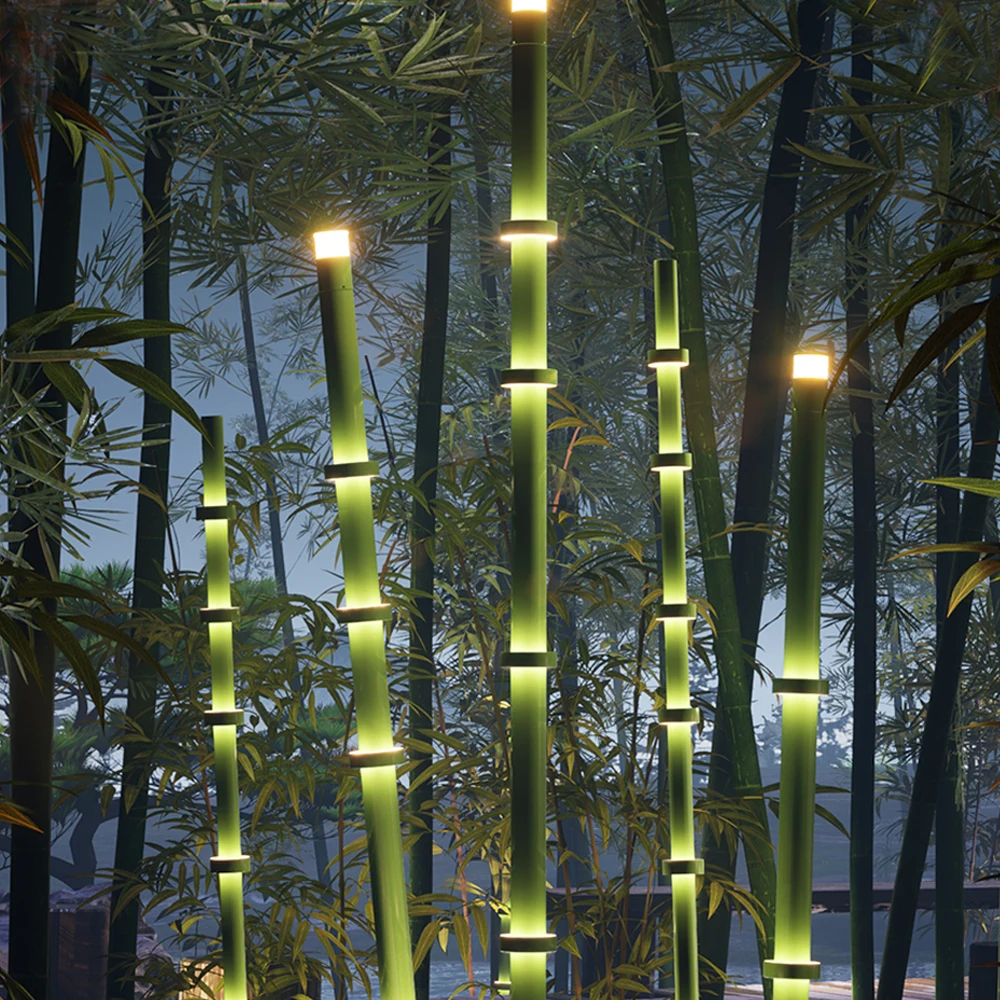 

Garden Lights Outdoor Lighting Waterproof LED Light Bamboo Bollard Lamp Decoration Pathway Walkway Yard Lawn Patio