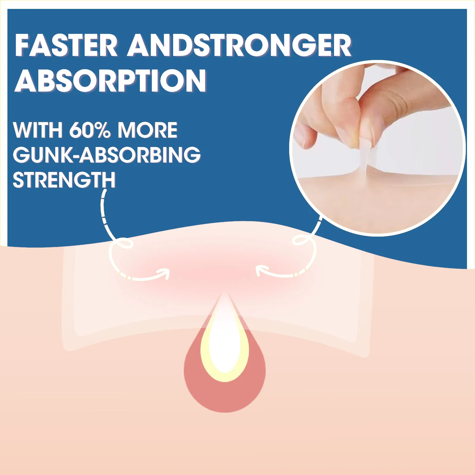 Parche hidrocoloide para el acné, esencia para el cuidado de limpieza facial, accesorio de herramienta, invisible e impermeable, adecuado para todo tipo de piel