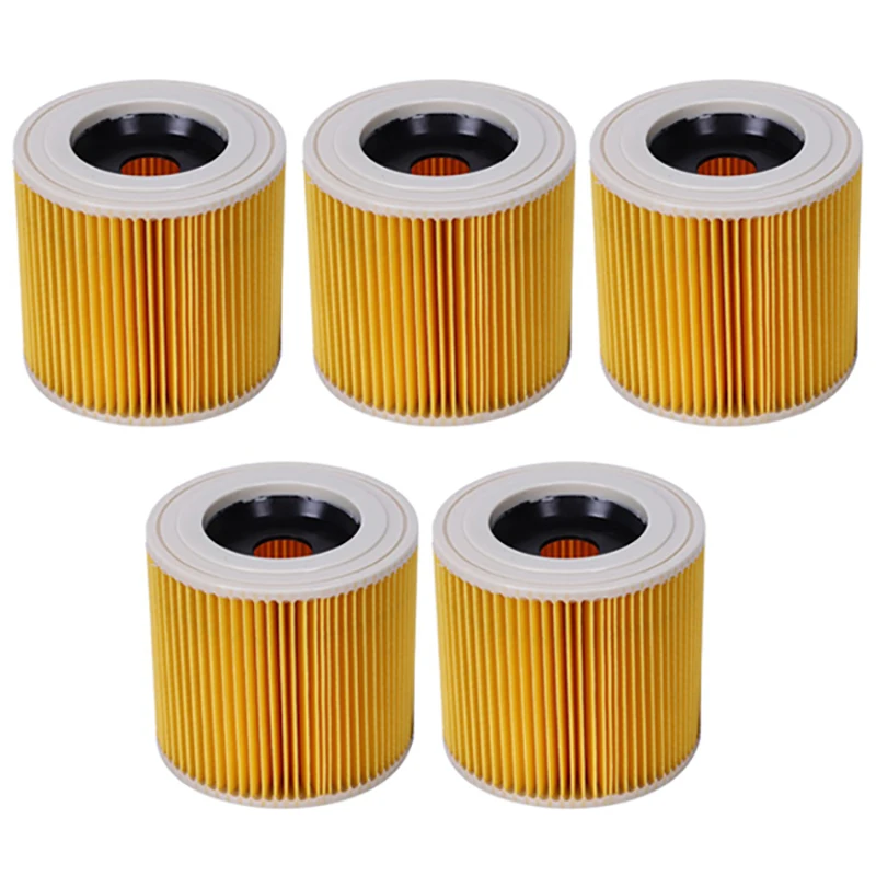 5PCS Replacement Air Dust Filter For Karcher Vacuum Cleaner Parts WD2250 WD3.200 MV2 MV3 WD3 A2004 A2204 HEPA Filter